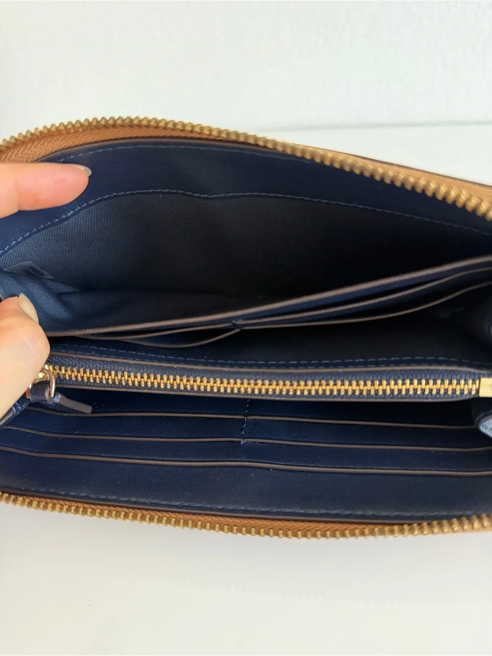 Tory Burch Tan Zip-Around Continental Wallet